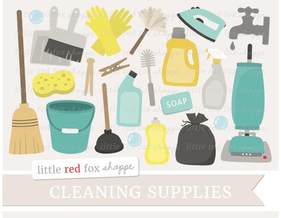Cleaning Supplies Clipart cover image.