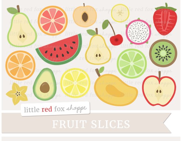 Fruit Slice Clipart cover image.