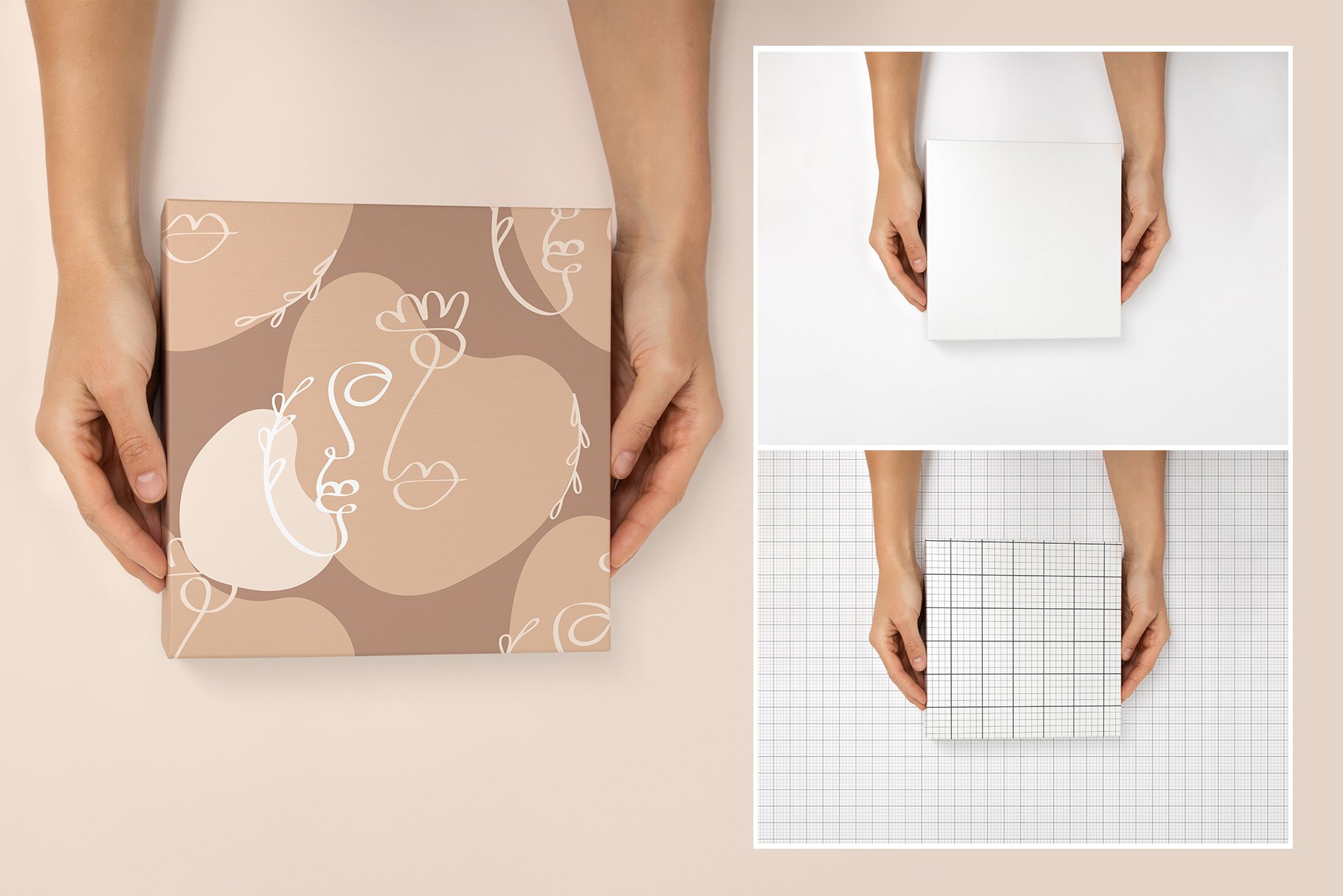 Gift Box Mockup | Wrapping | Layered preview image.