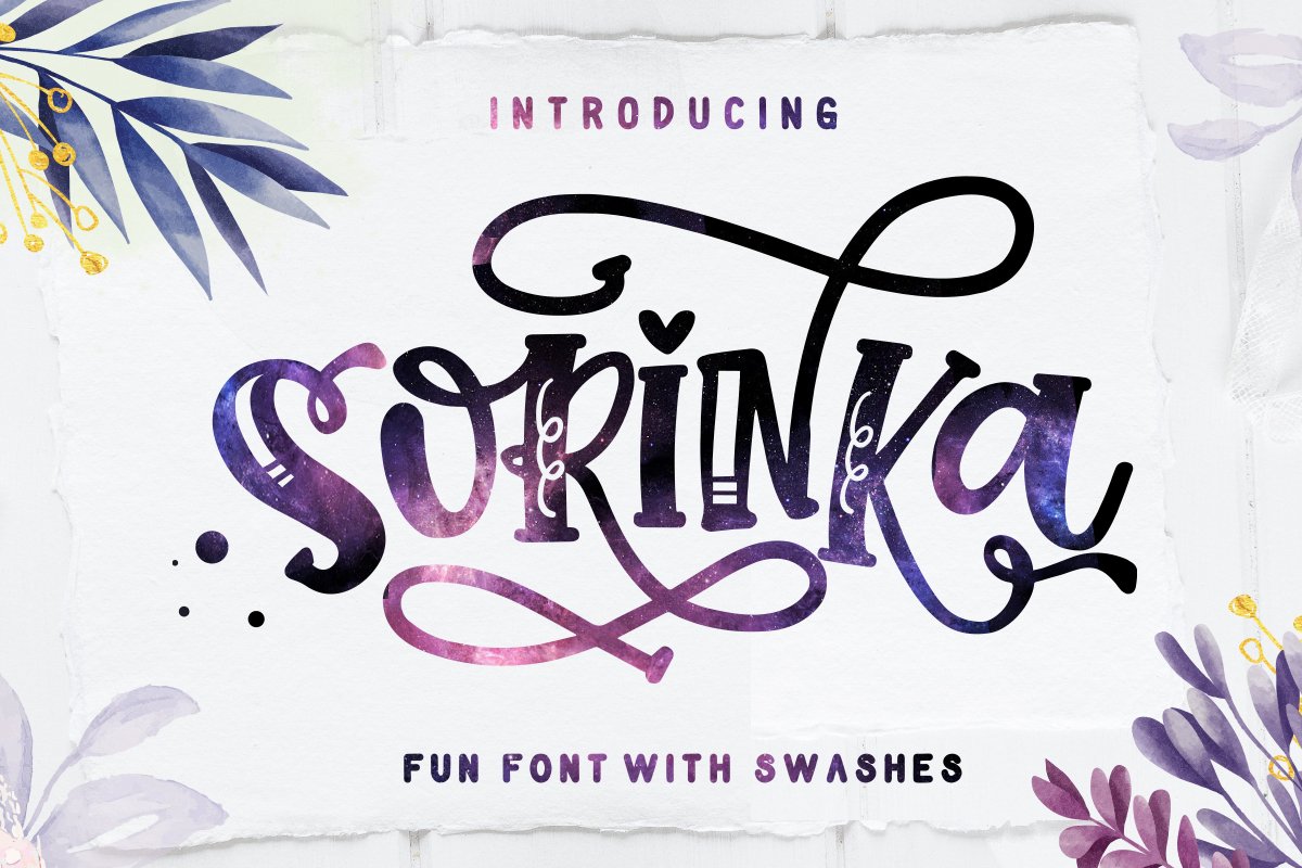 Sorinka Fun Font and extras cover image.