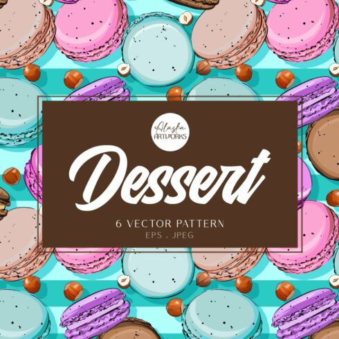 Vector patterns. Macaron, candy cover image.