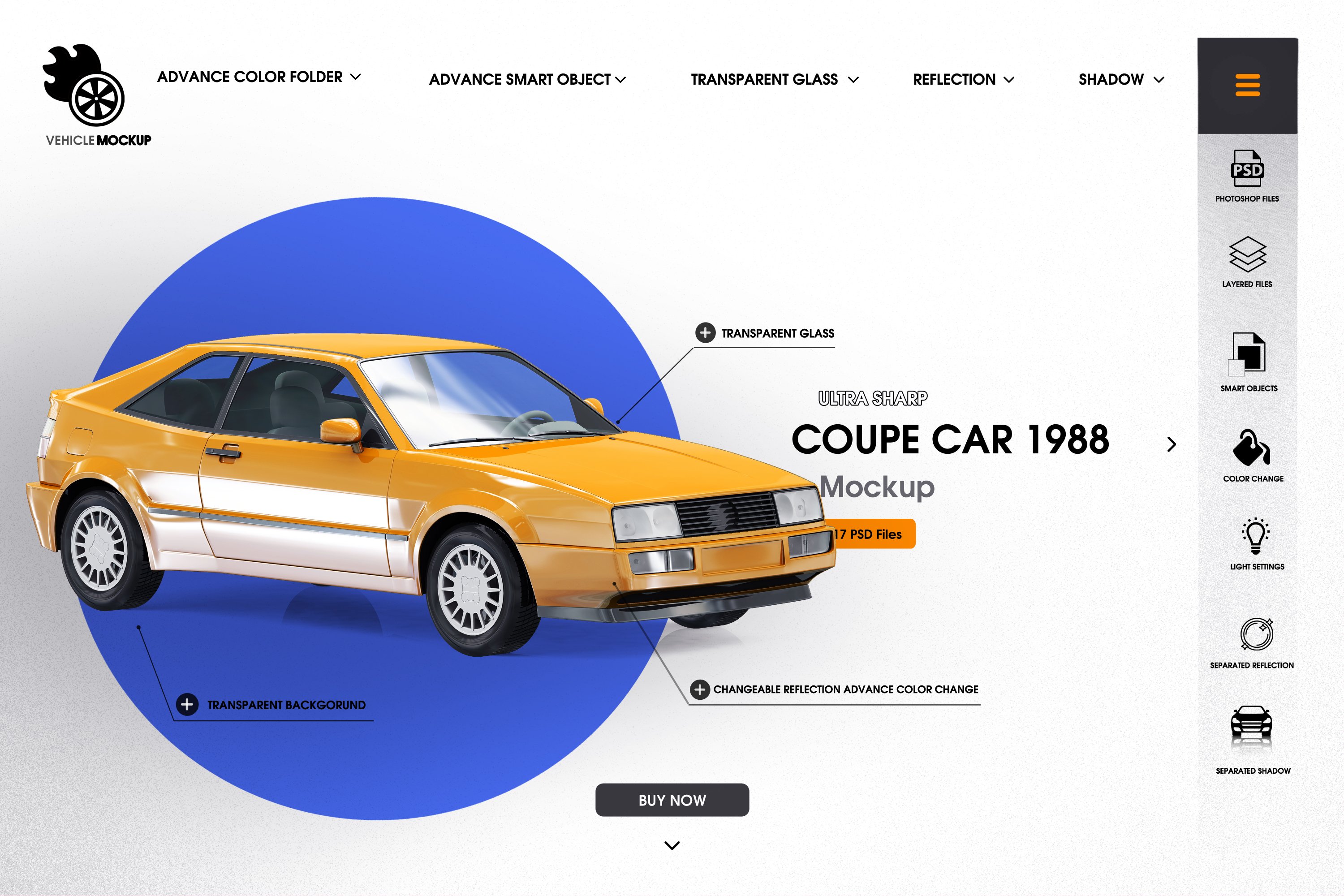 Coupe car 1988 mock up cover image.