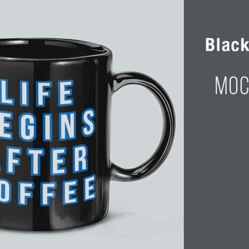 Black Mug Mockup cover image.