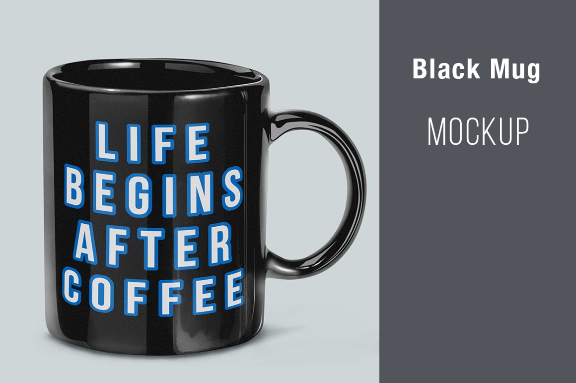 Black Mug Mockup cover image.