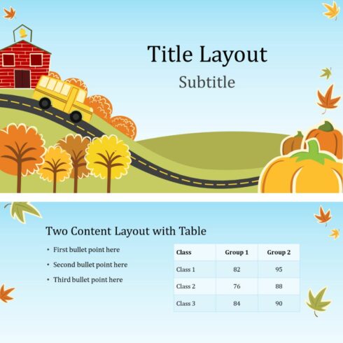 Fall for Fun Powerpoint Presentation Template cover image.