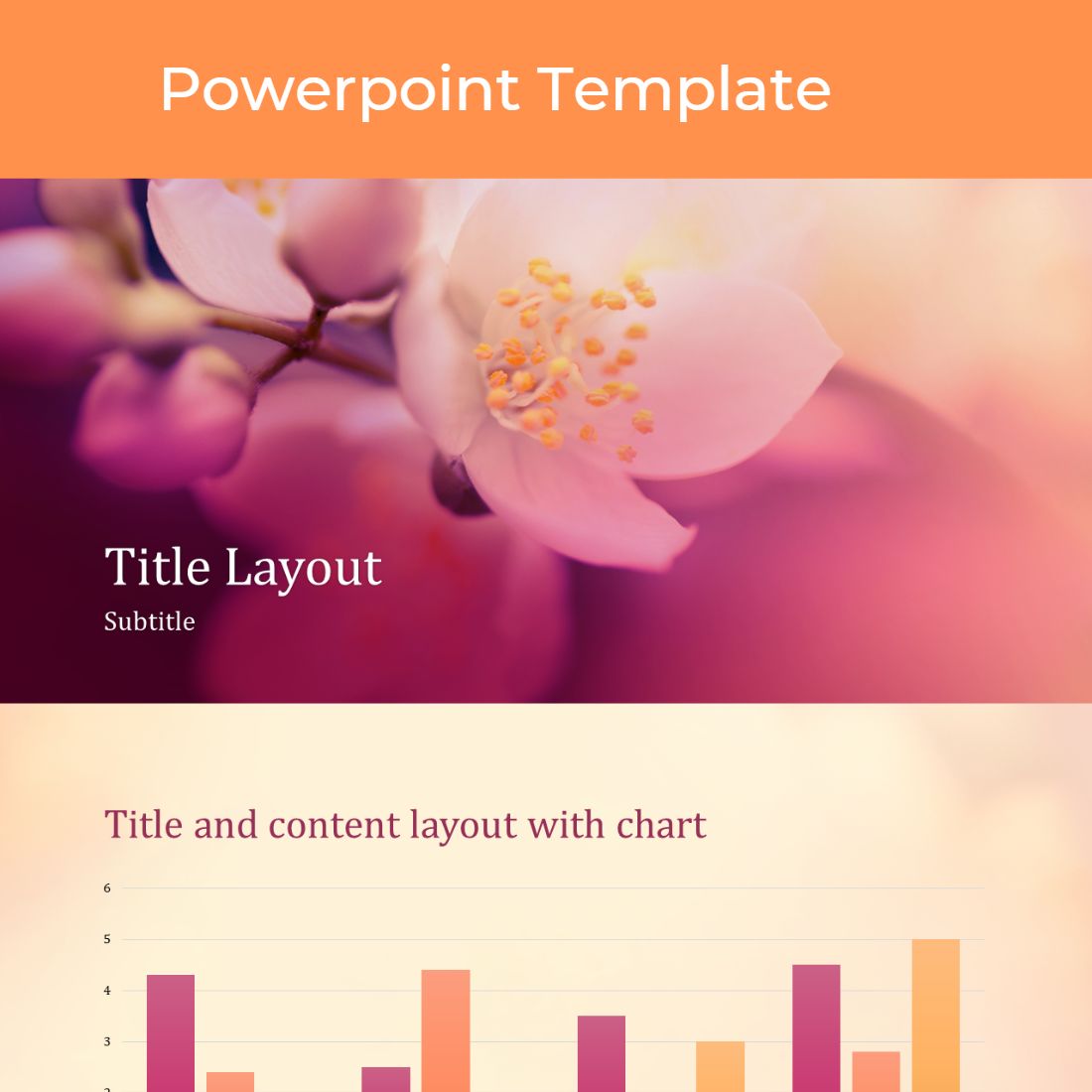 Cherry Blossom Powerpoint Presentation Template cover image.