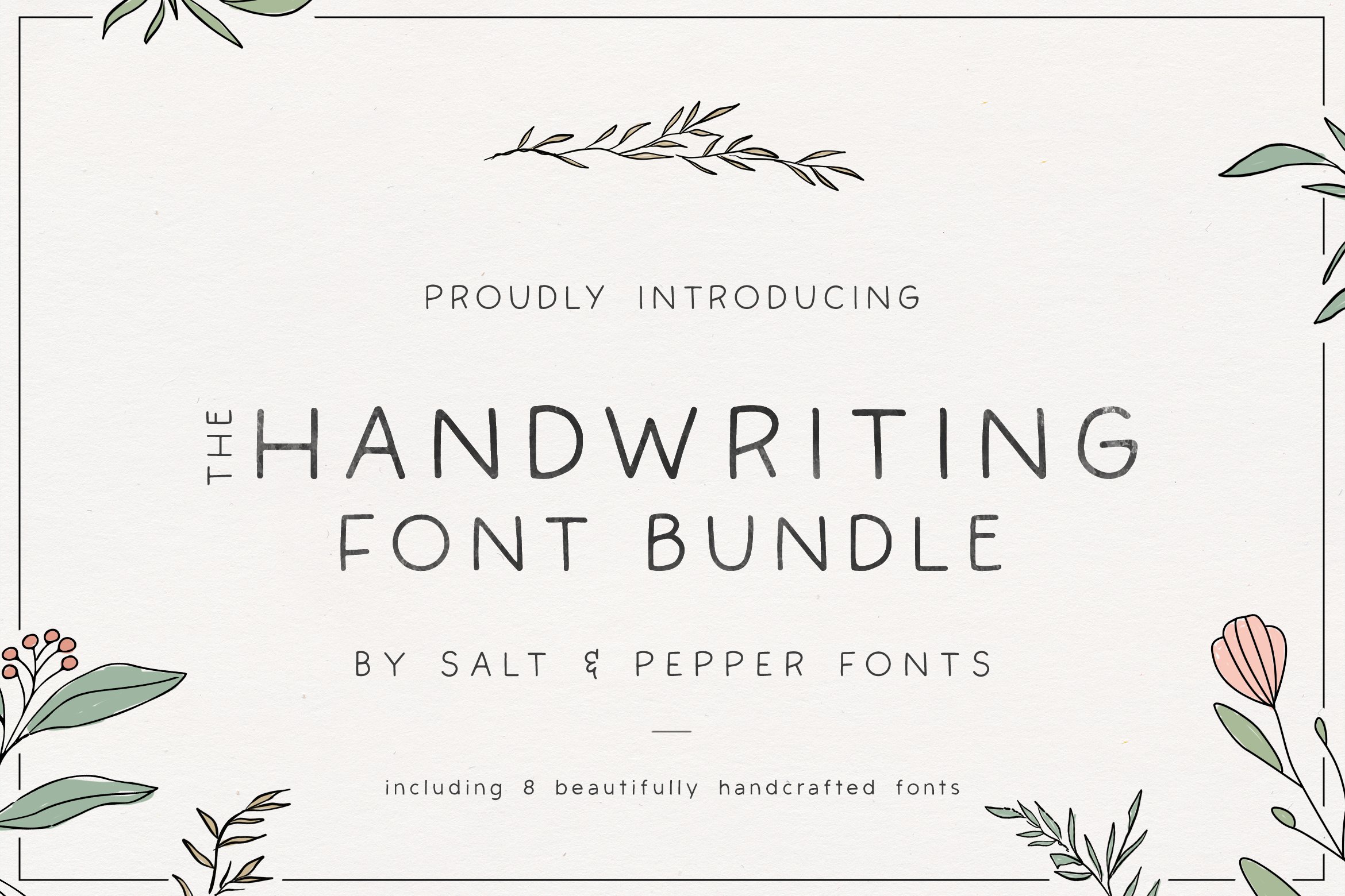 The Handwriting Font Bundle cover image.