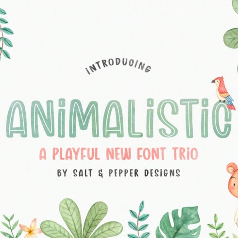Animalistic Font Trio cover image.