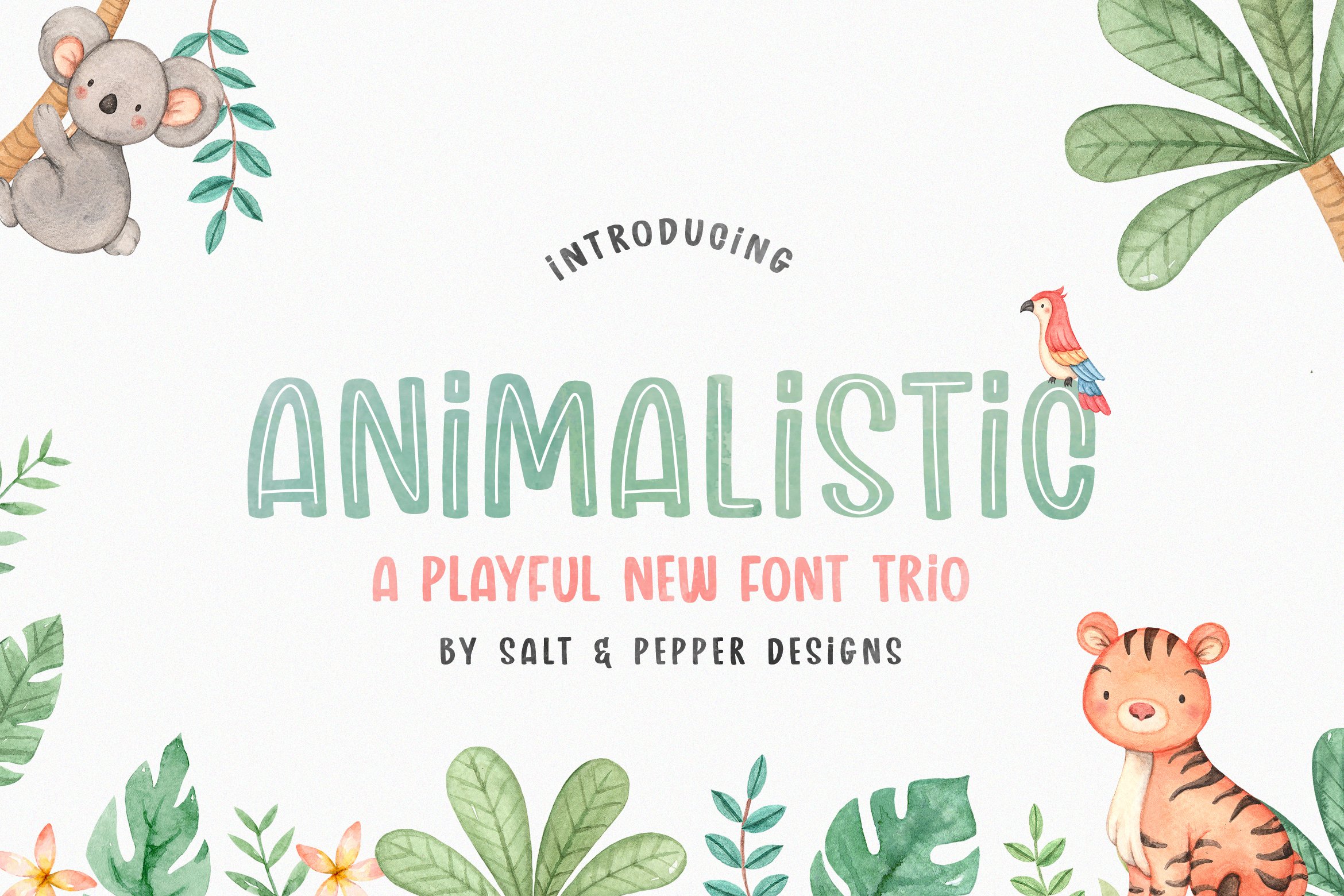 Animalistic Font Trio cover image.