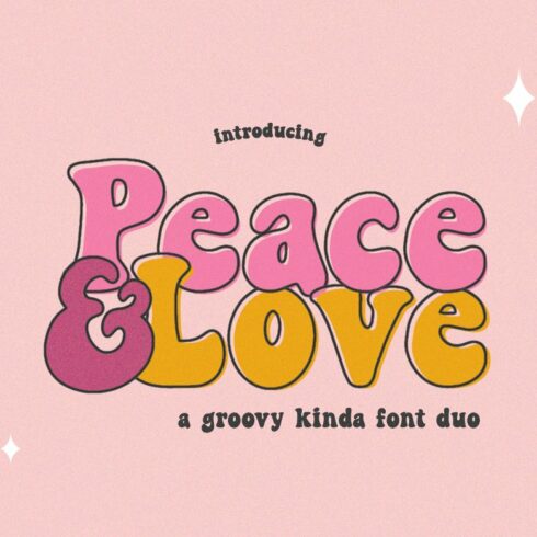 Peace & Love Font Duo cover image.