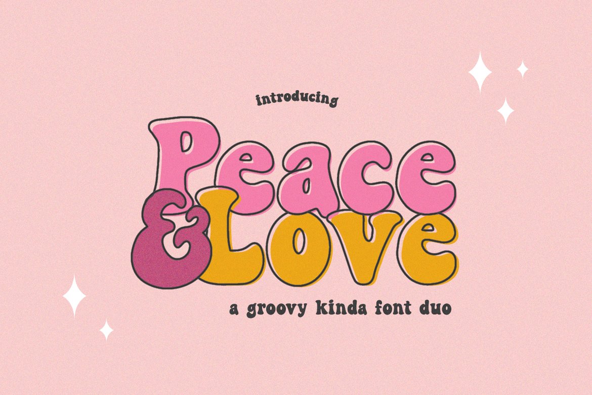 Peace & Love Font Duo cover image.