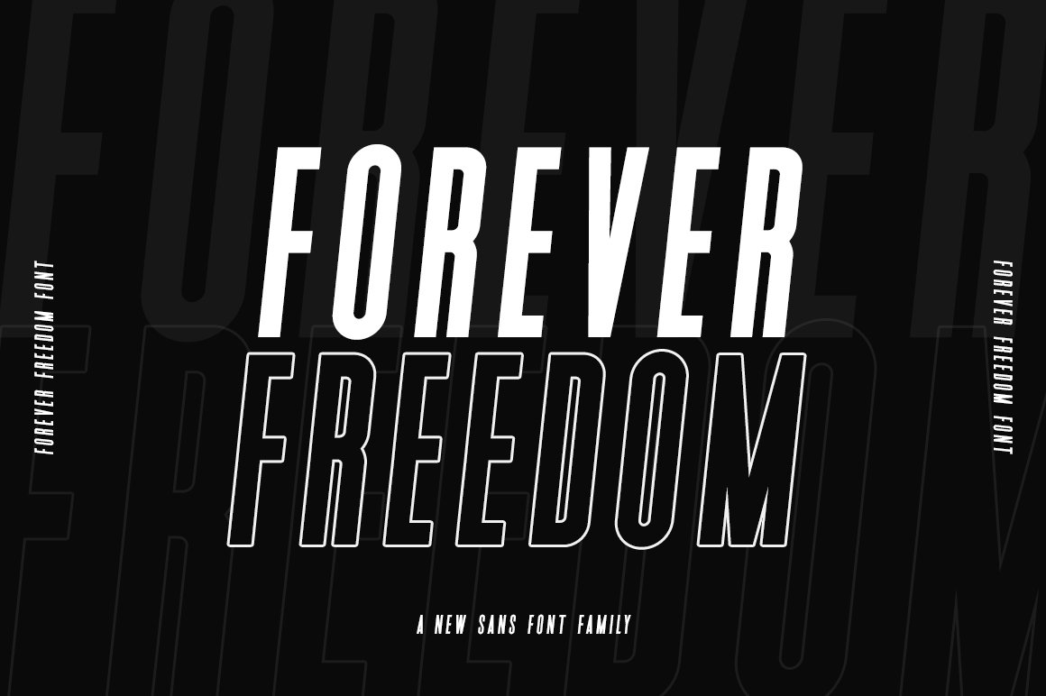 Forever Freedom Font Family cover image.