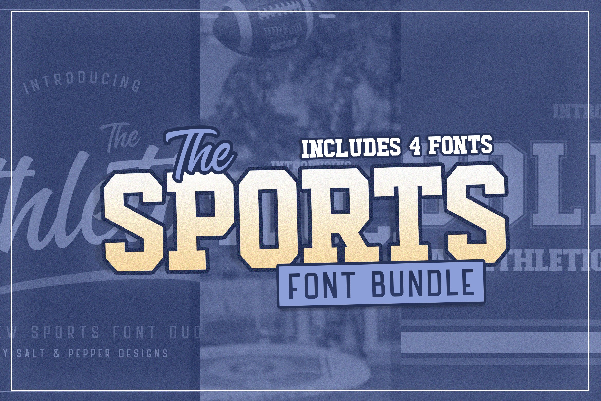 The Sports Font Bundle cover image.
