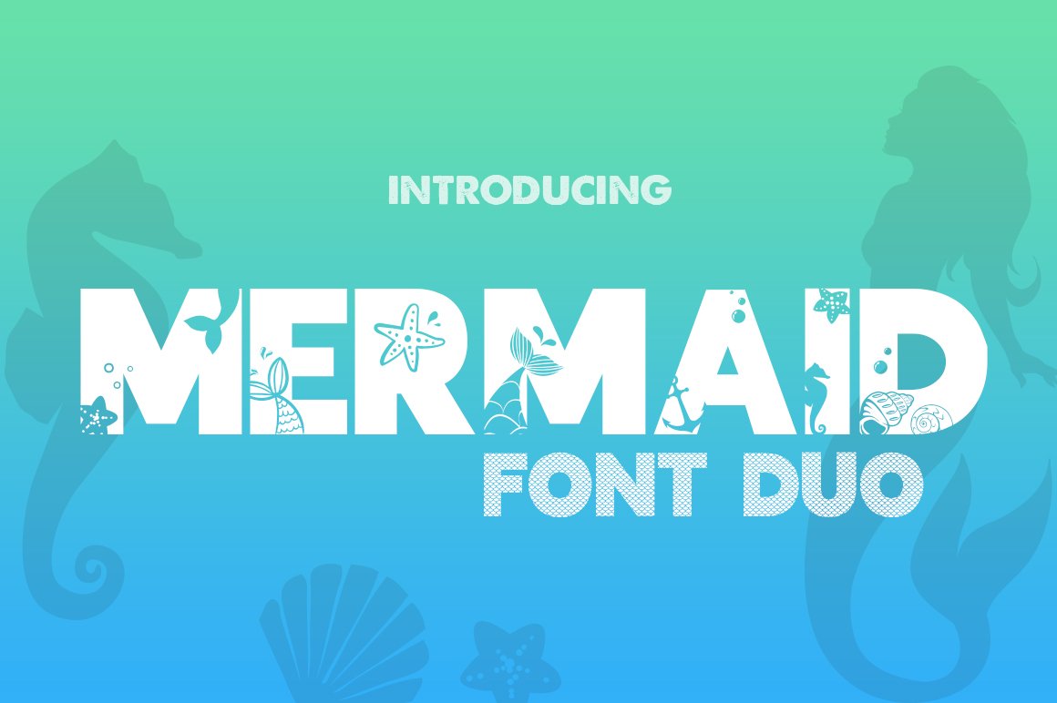 Mermaid Font Duo cover image.