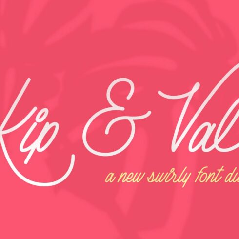 Kip & Val Script Font Duo cover image.
