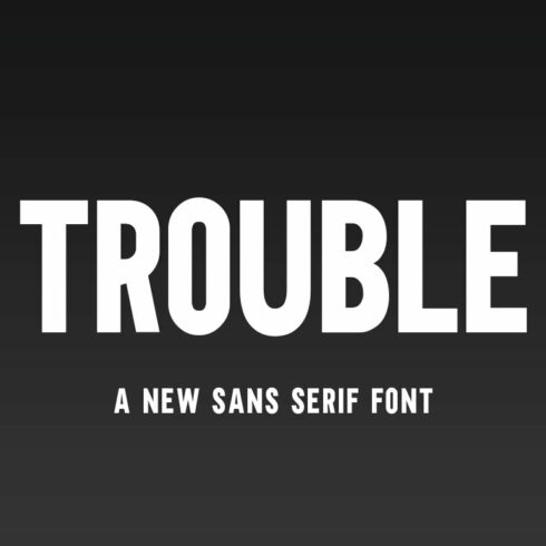 Trouble Font cover image.