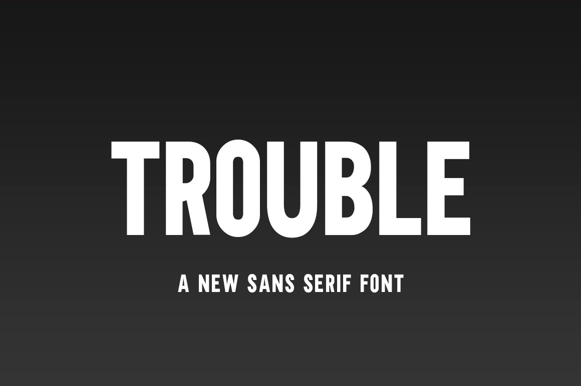 Trouble Font cover image.