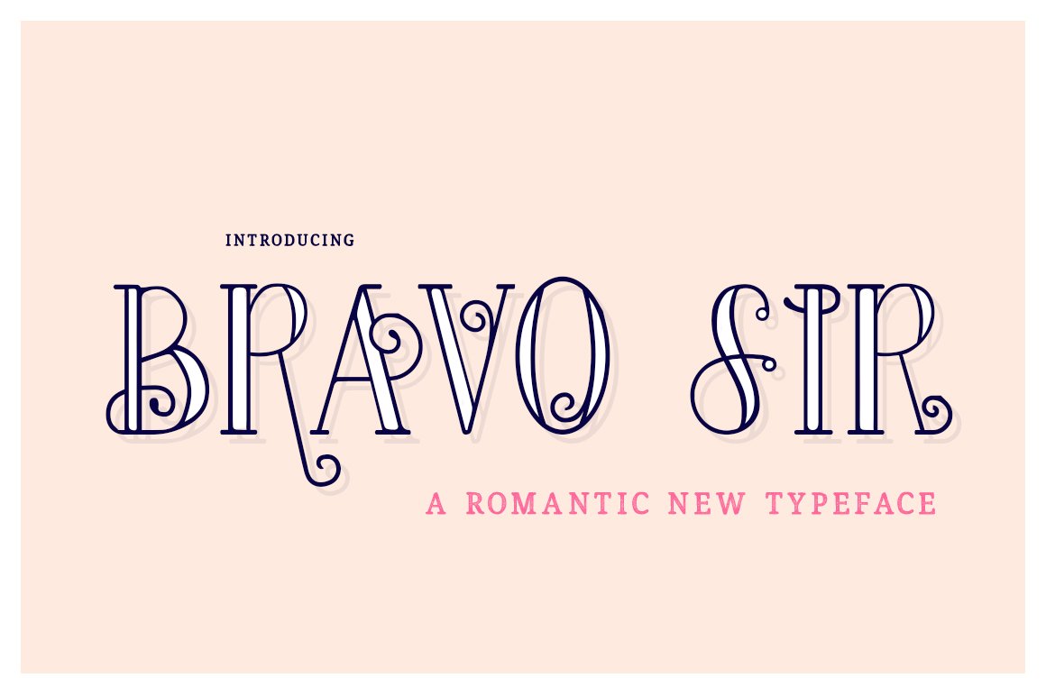 Bravo Sir Font Family cover image.