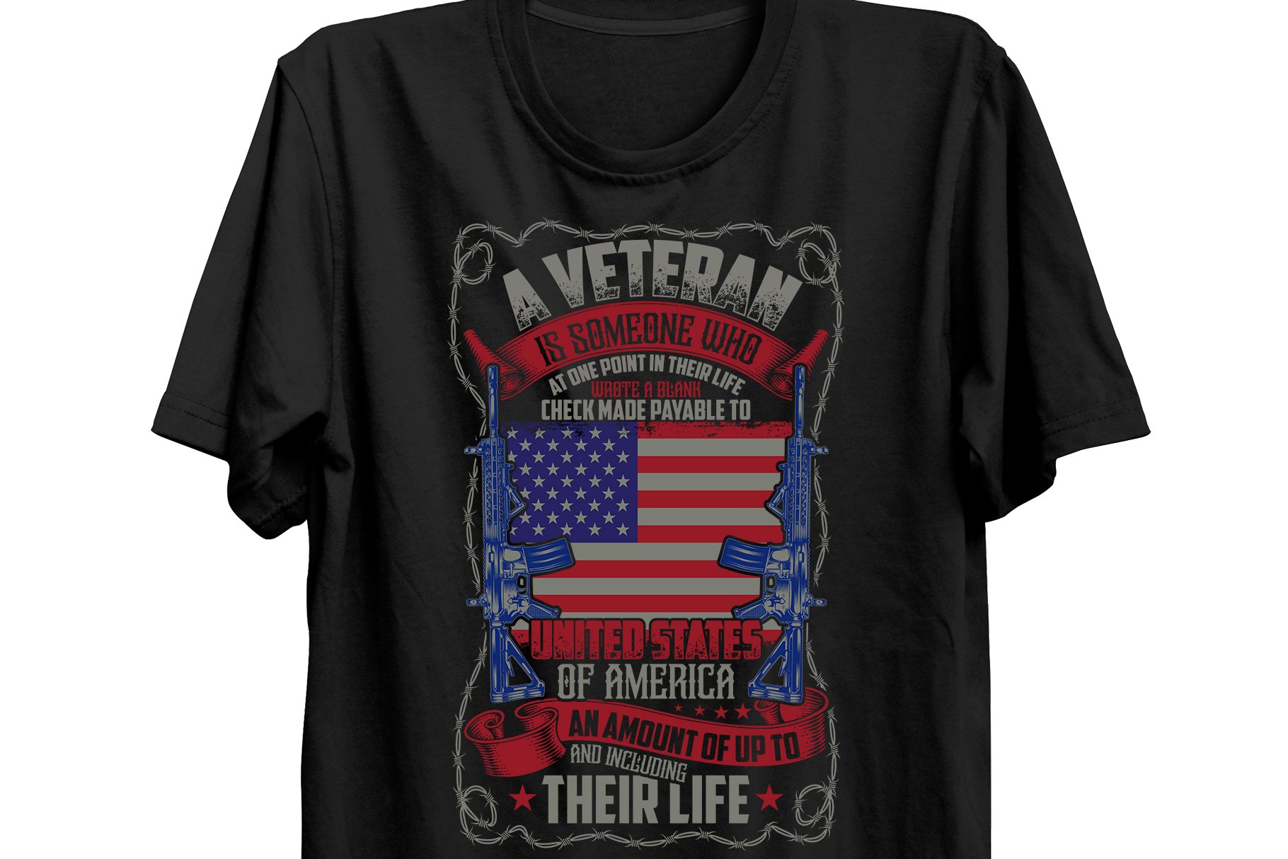 A Veteran Is Someone T-shirt Design preview image.