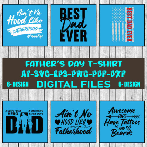 Father's Day T-shirt Design Bundle Vol-01 cover image.