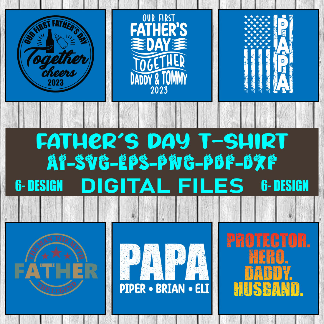 Father's Day T-shirt Design Bundle Vol-19 cover image.