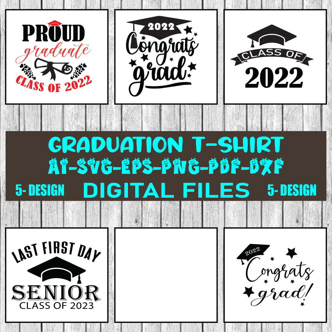 Graduation T-shirt Design Bundle Vol-01 cover image.