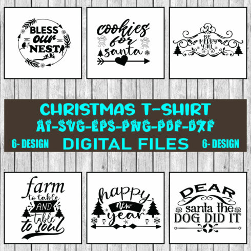 Christmas T-shirt Design Bundle Vol-01 cover image.