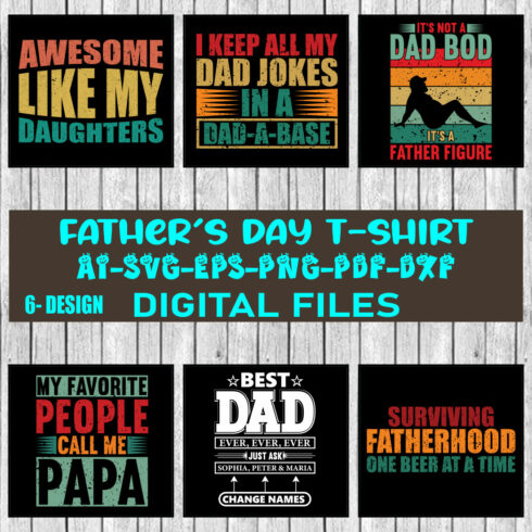 Father's Day T-shirt Design Bundle Vol-13 cover image.