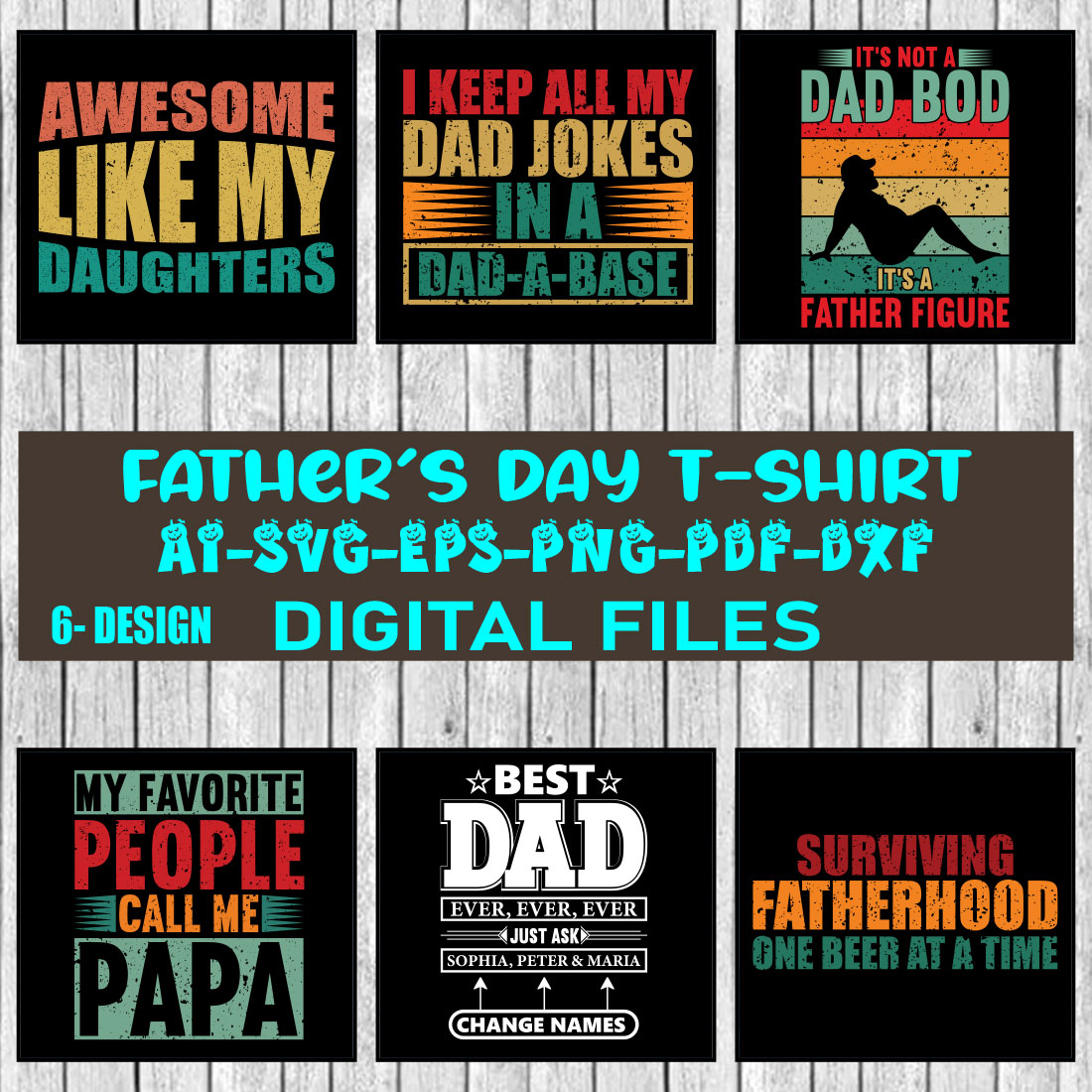 Father's Day T-shirt Design Bundle Vol-13 cover image.