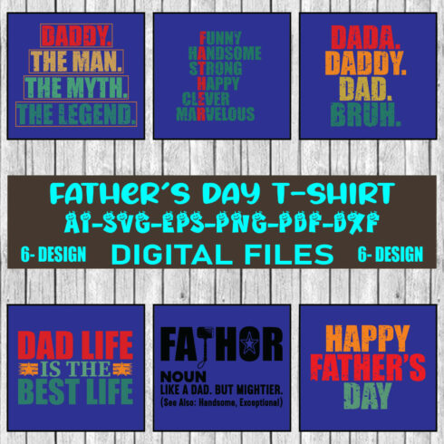 Father's Day T-shirt Design Bundle Vol-12 cover image.