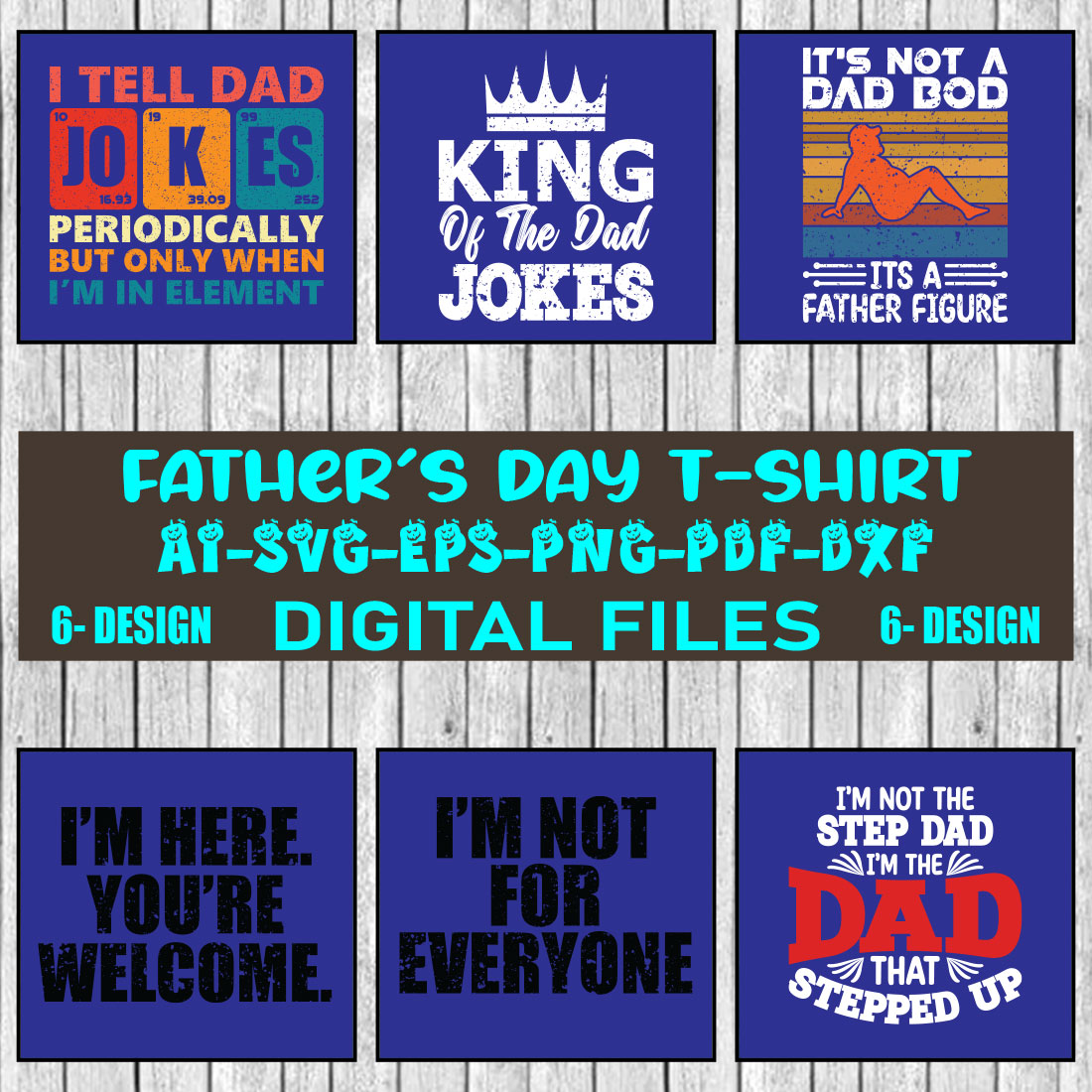 Father's Day T-shirt Design Bundle Vol-17 cover image.