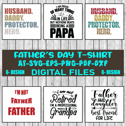 Father's Day T-shirt Design Bundle Vol-05 cover image.