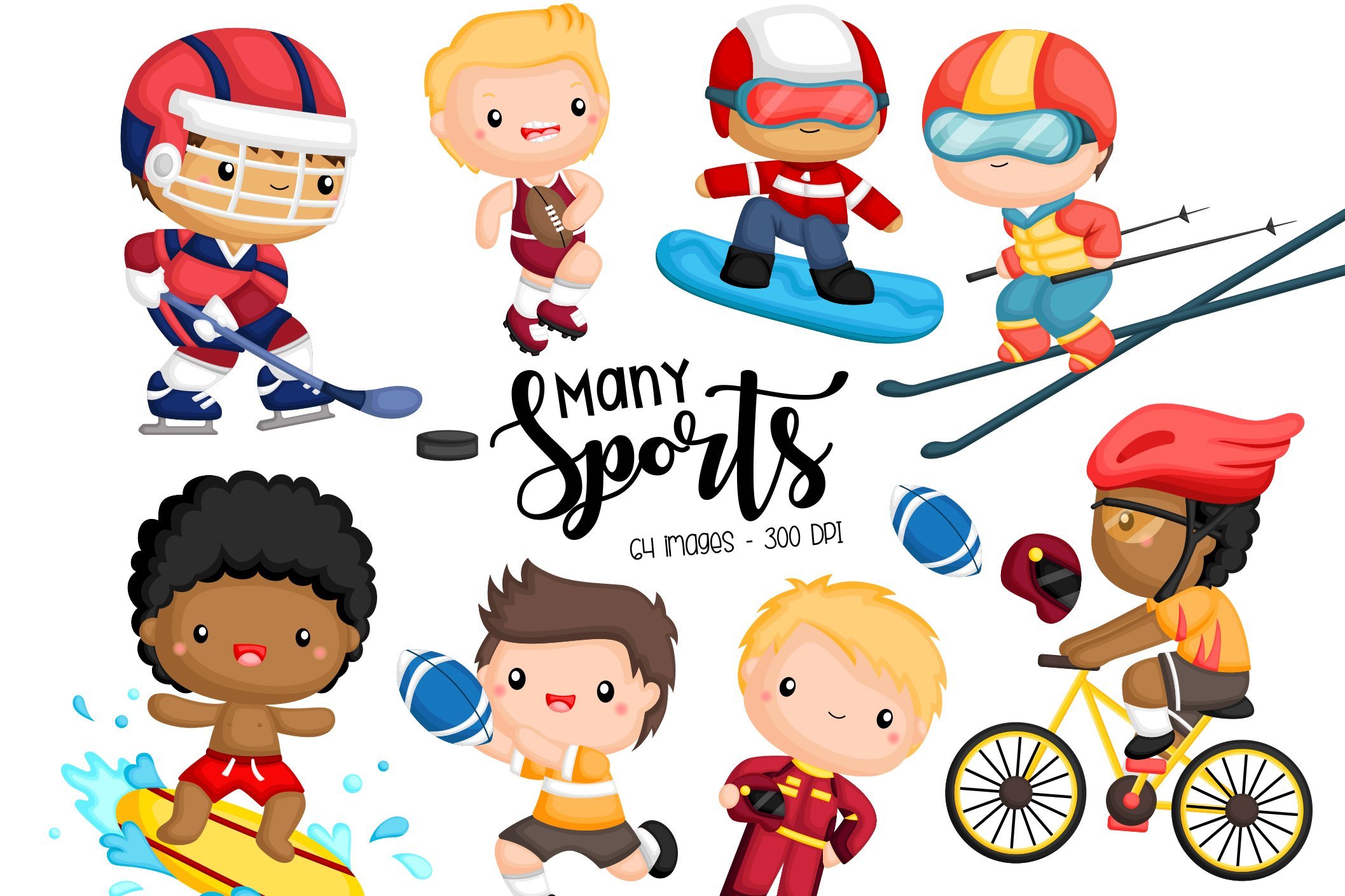 Sport and Boys Clipart - Cute Kids cover image.