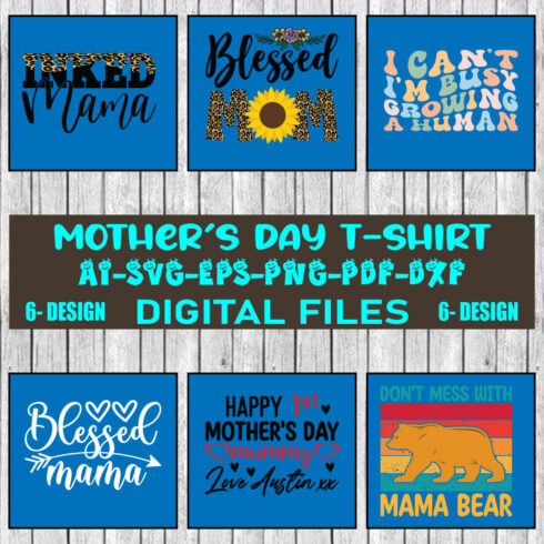 Mother's Day T-shirt Design Bundle Vol-01 cover image.