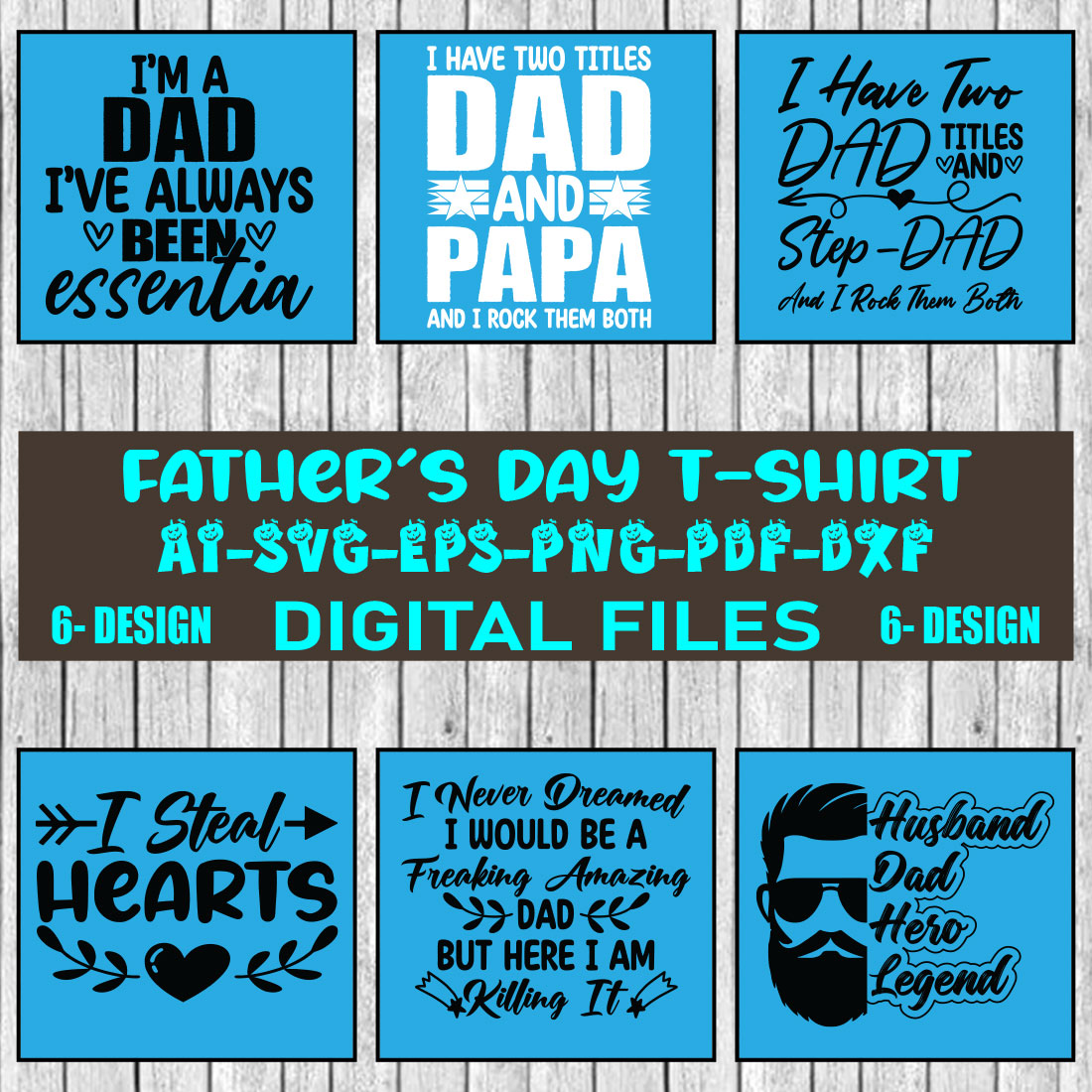 Father's Day T-shirt Design Bundle Vol-08 cover image.