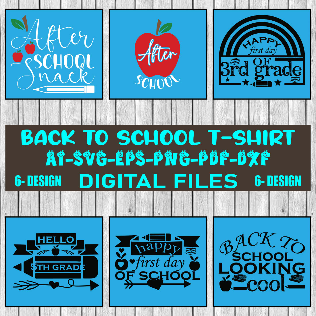 Back To School T-shirt Design Bundle Vol-01 cover image.