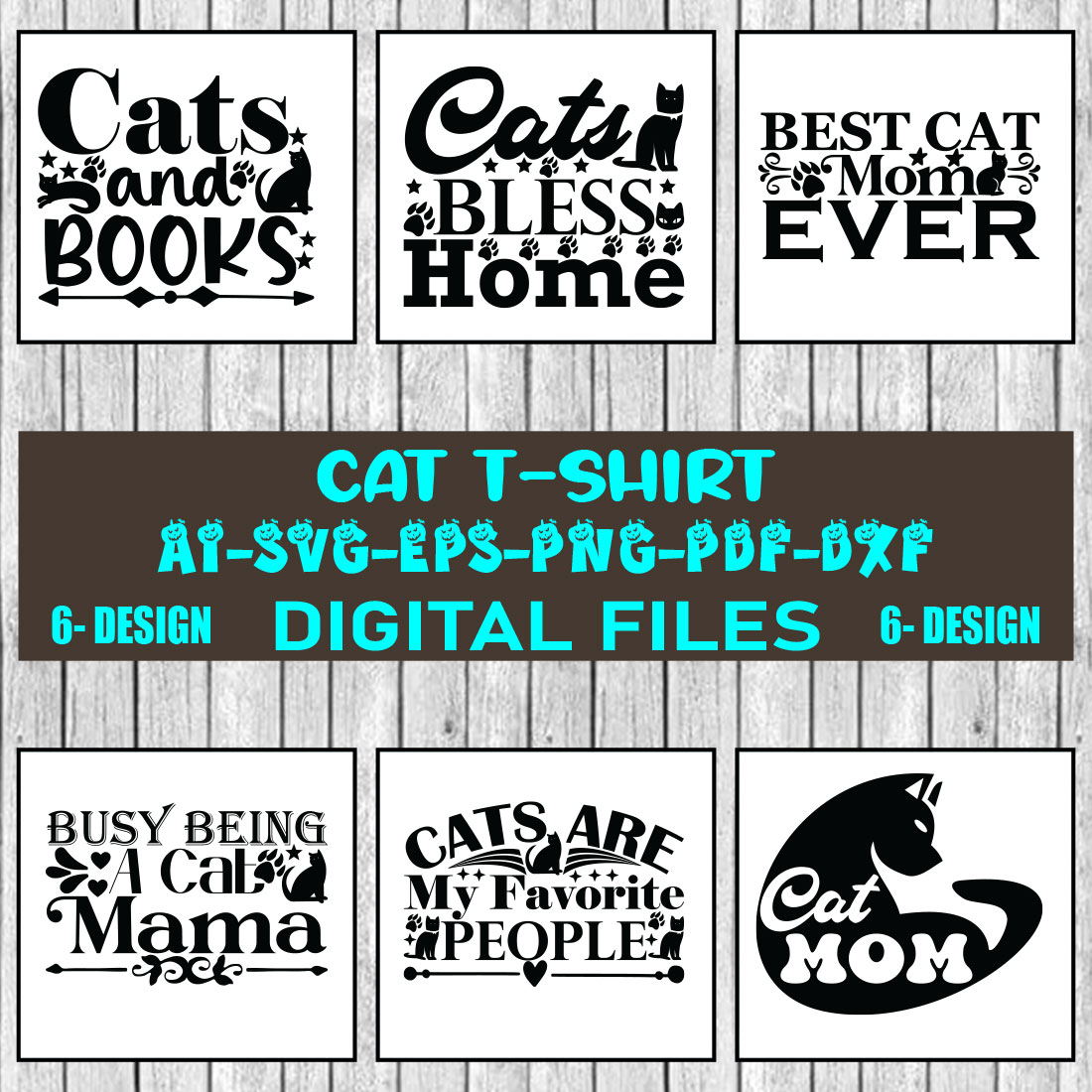 Cat T-shirt Design Bundle Vol-04 cover image.