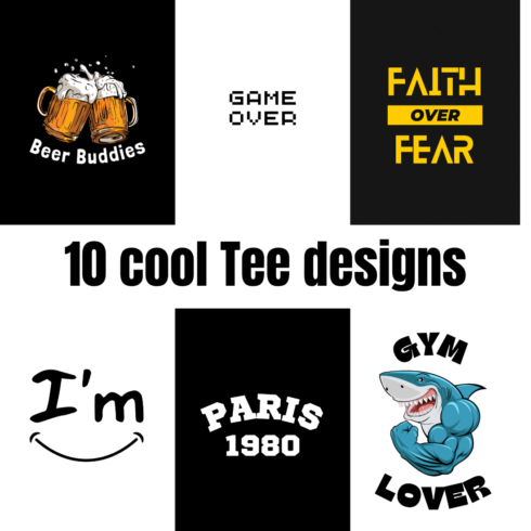 10 cool t-shirts designs Compo collection cover image.