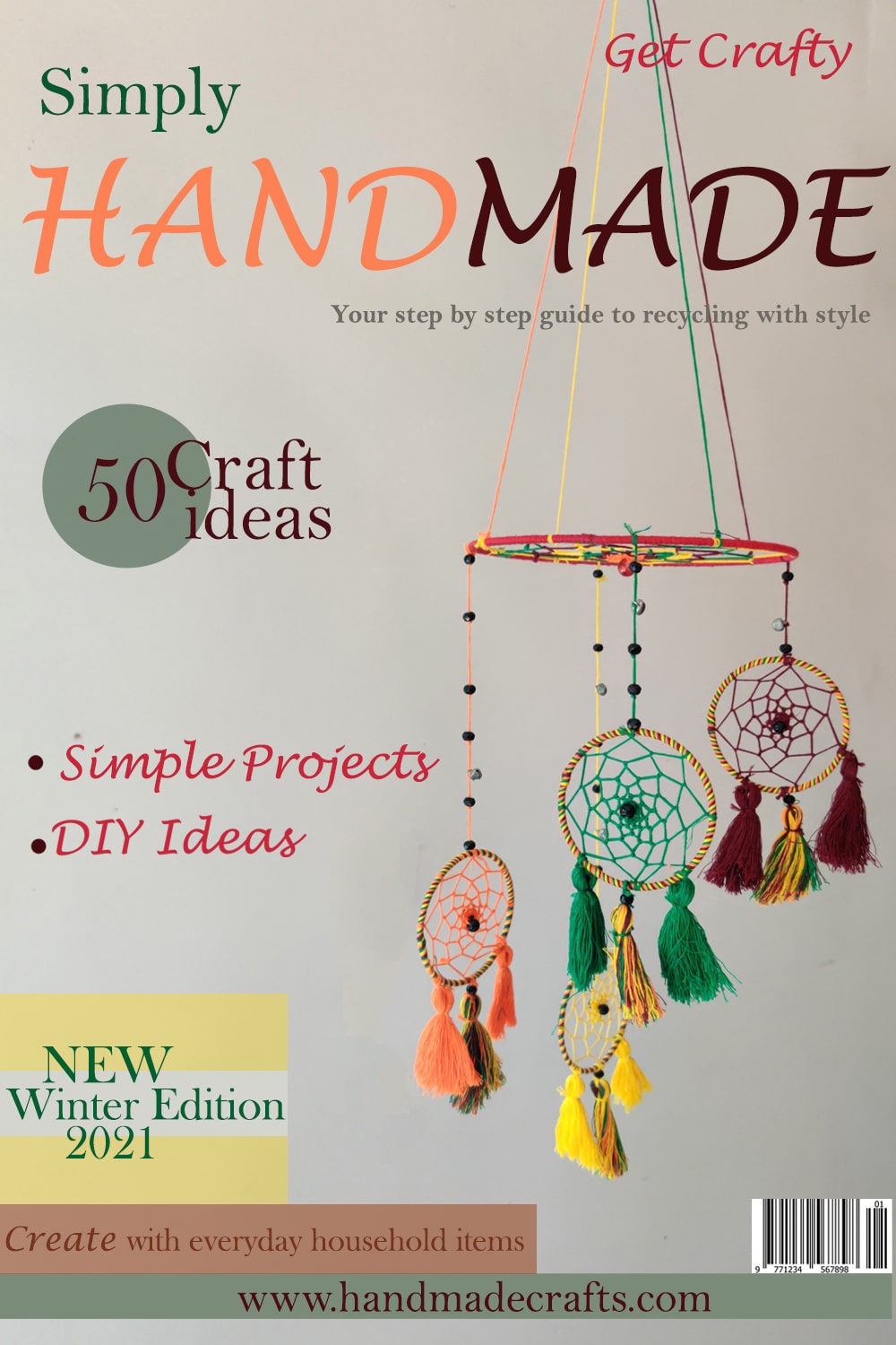 Craft Magazine cover page pinterest preview image.