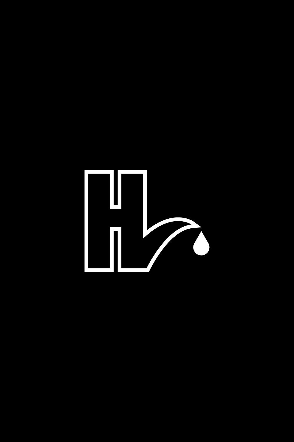H Letter Logo pinterest preview image.