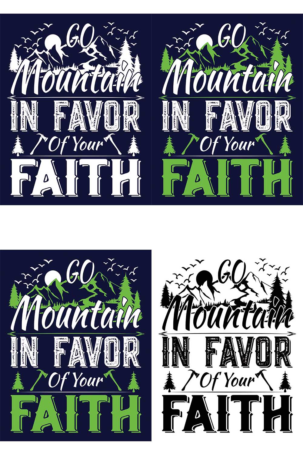 Go Mountain in favor of your Faith Camping SVG T-Shirt Design |Camping Mountain Hike T-Shirt Design | Ai, Svg, Eps, Dxf, Jpeg, Png, Instant download T-Shirt Digital Prints file pinterest preview image.