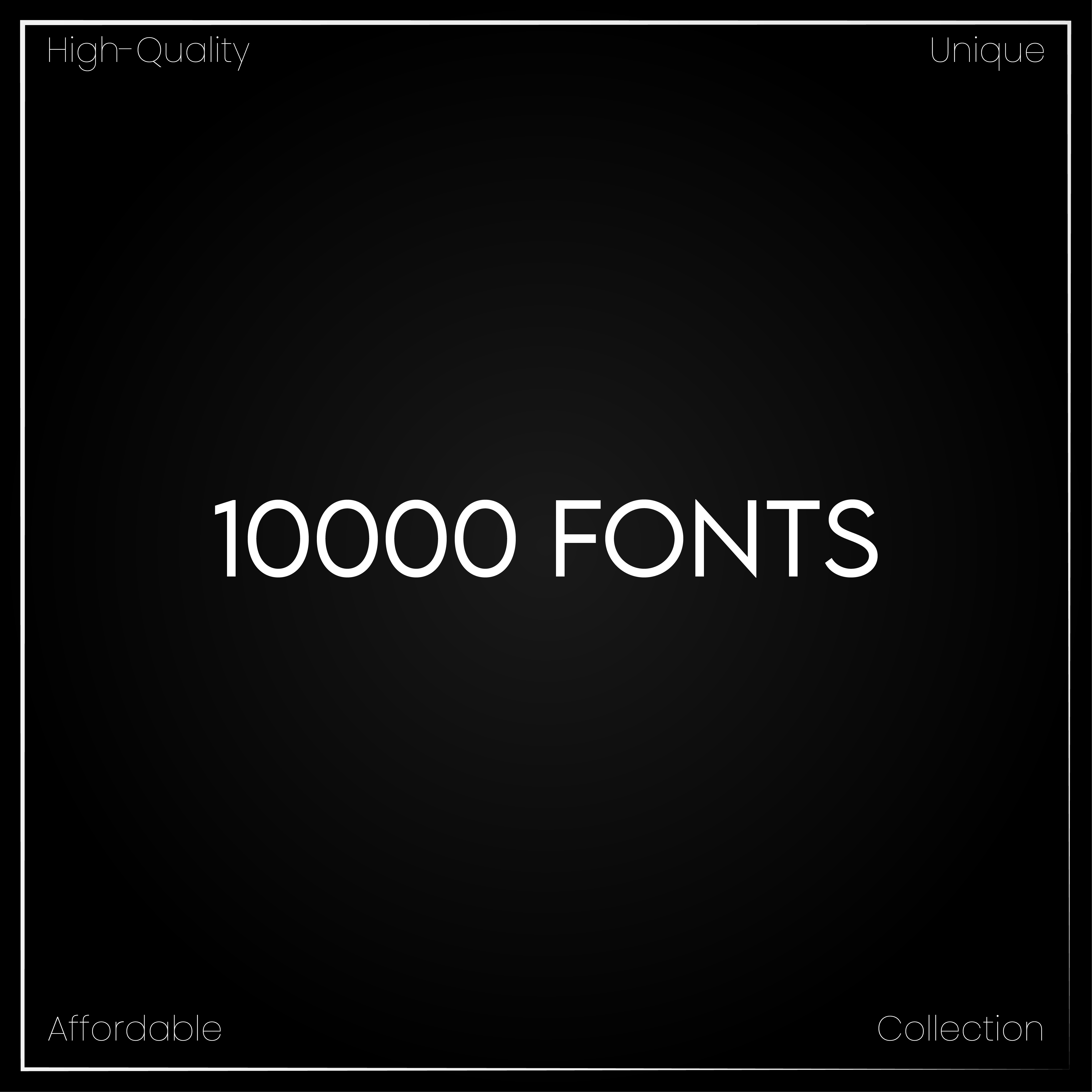 10,000 High-Quality Fonts Set | Unique and Affordable Collection cover image.