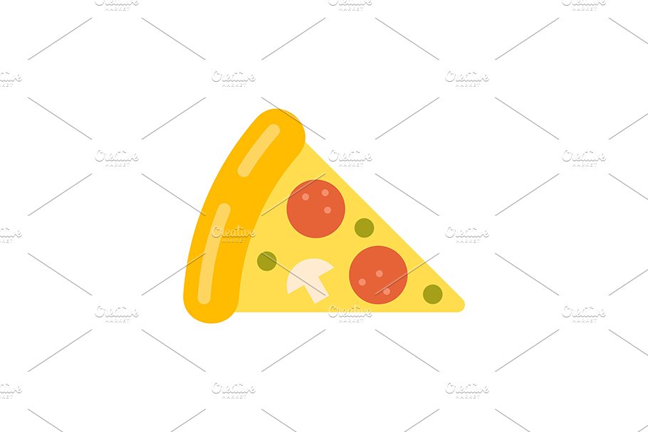 Seamless Pattern with Pizza slice preview image.