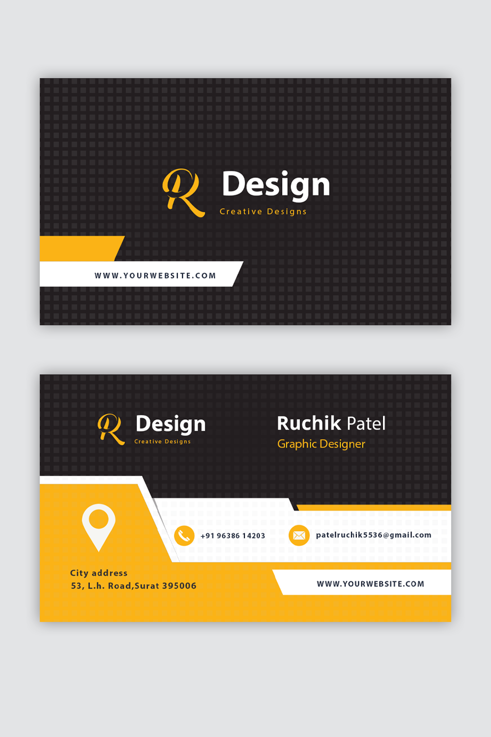 Business Card Design pinterest preview image.