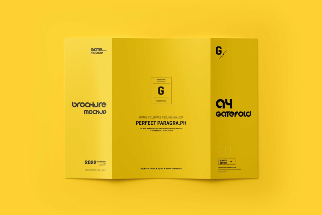 A4 Gatefold Brochure Mockup – MasterBundles
