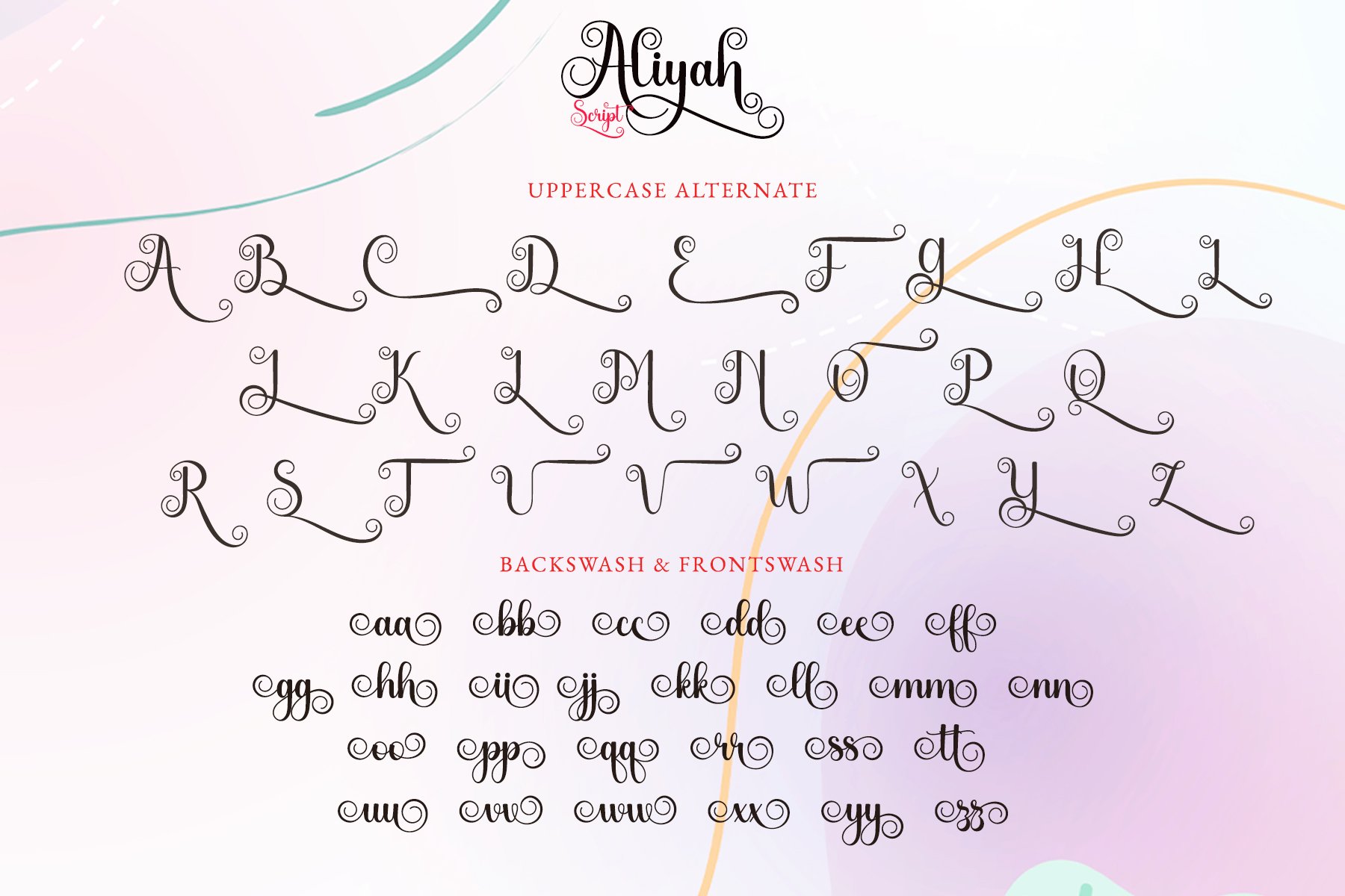 10 preview aliyah swirly handwritten font 865