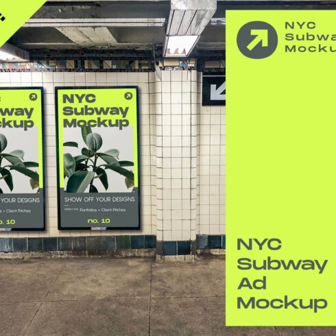 NYC Subway Billboard Mockup cover image.