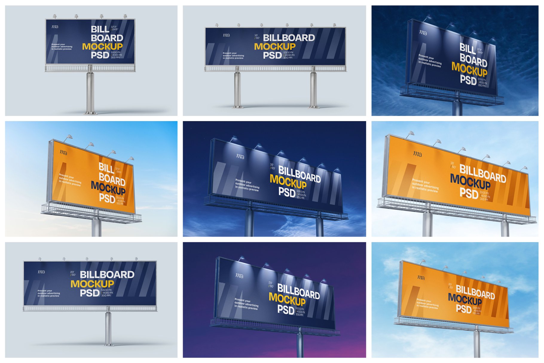 Billboard Mockup Set preview image.