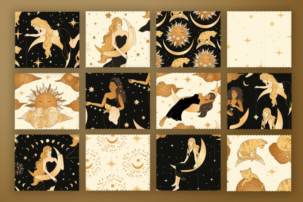 Celestial Magic. Cliparts & Patterns – MasterBundles