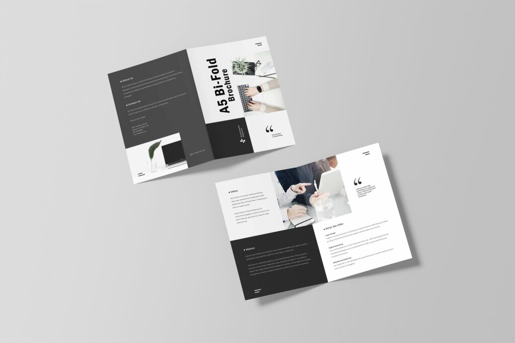 A5 Bifold Brochure Mockup – MasterBundles